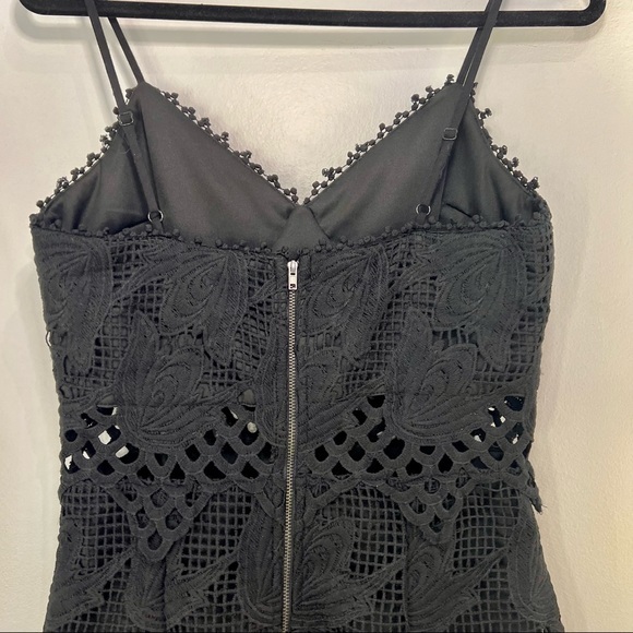 BLOOMINGDALES • AQUA • FORMAL BLACK • LACE DRESS - Picture 6 of 11